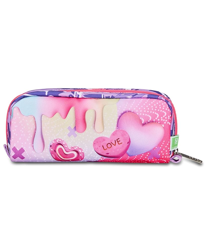 Portapenne SJ Gang Rosa - Bustina Porta Penne Per Scuola, Pratico E Colorato - Foto 7