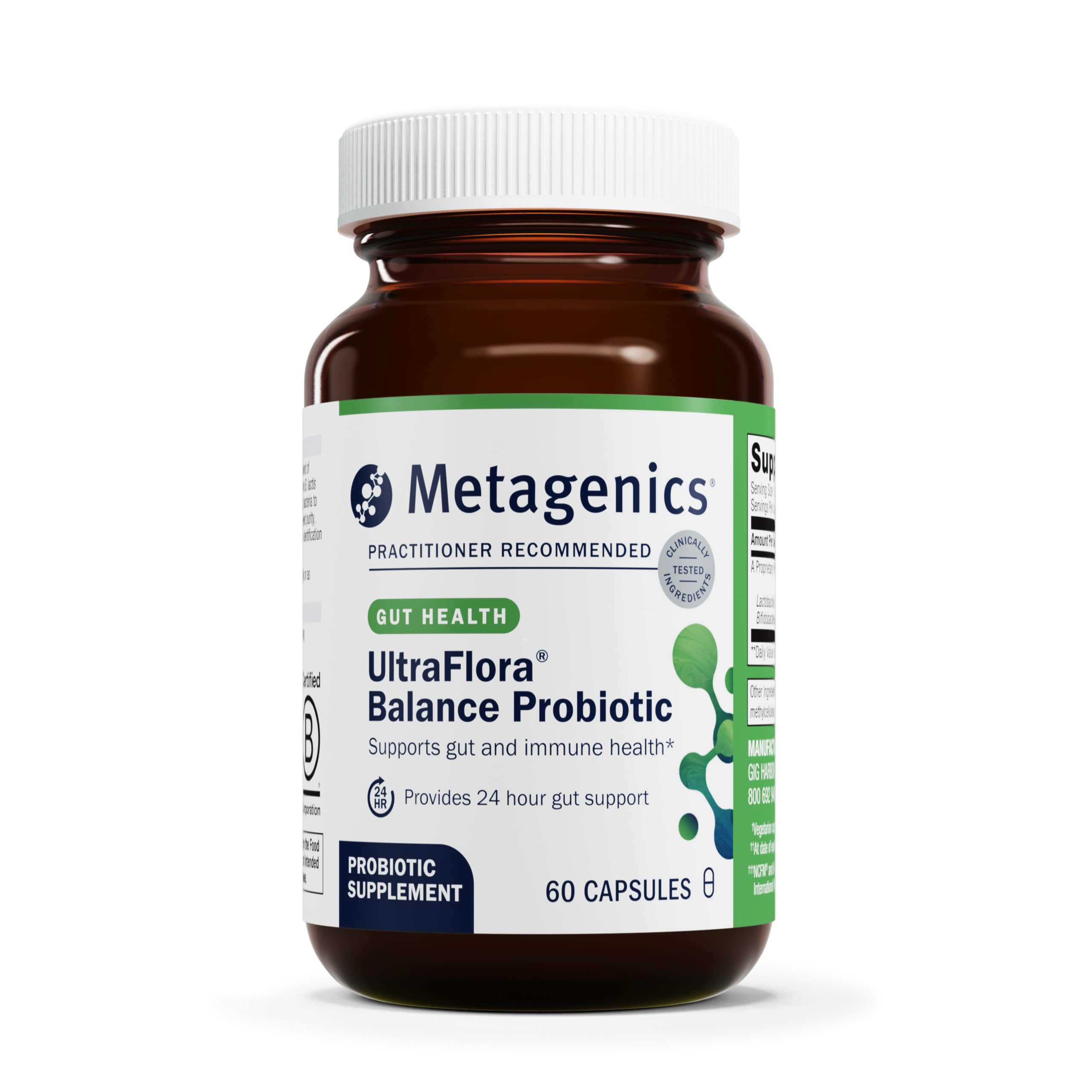 Metagenics, Suplemento probiótico UltraFlora Balance, 60 unidades