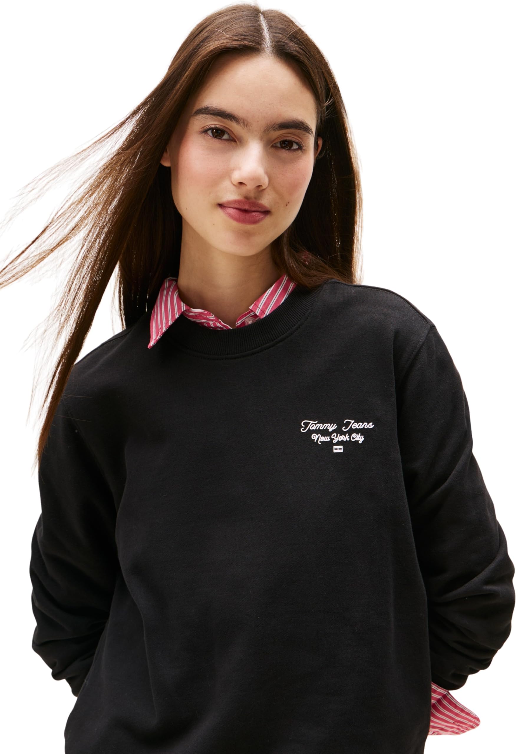 Tommy Jeans Sudadera Mujer Logo de algodón