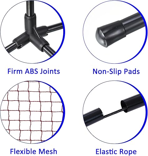 Miniatura 5 de Red de bádminton portátil  Red de pickleball deportiva para tenis, fútbol, voleibol, deportiva, ajustable con bolsa de almacenamiento, para