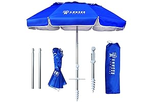 AMMSUN Sombrilla para Playa - Protección UV UPF 50+ Portátil Plegable