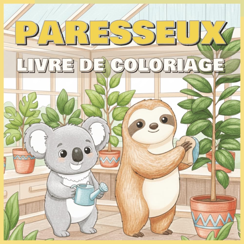 Paresseux: Livre de coloriage, 50 illustrations (Livre de coloriage d'animaux)