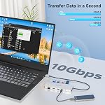Laptop Docking Station, WAVLINK 10G USB C Hub with Dual HDMI, 100W PD in, 10Gbps USB-A/C 3.2, 5Gbps USB-A, USB2.0, Gigabit Ethernet for Dell/HP/Lenovo etc, Windows Systerm Computer Only