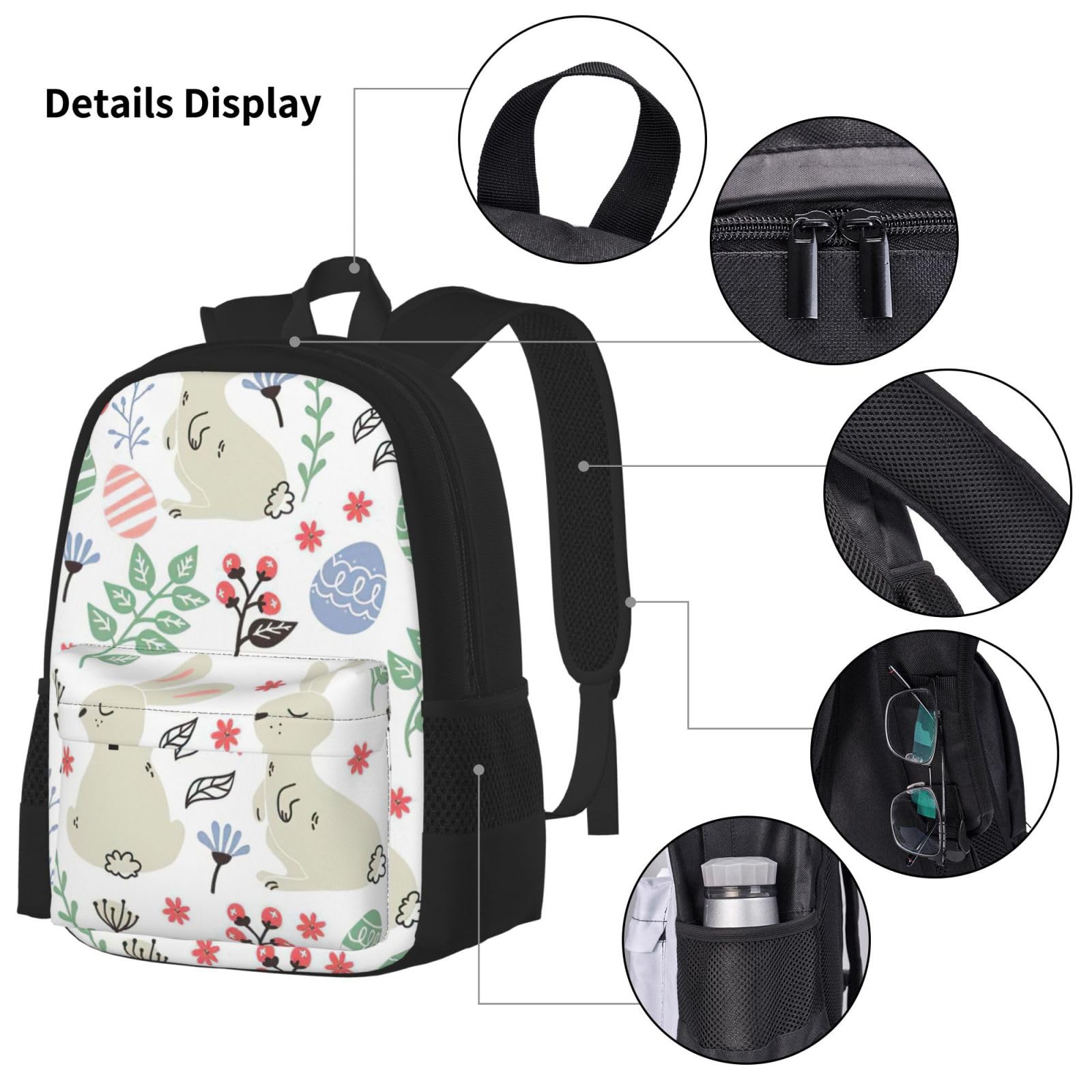 Zaino, borsa portapranzo, astuccio, set da 3 pezzi, per lavoro e