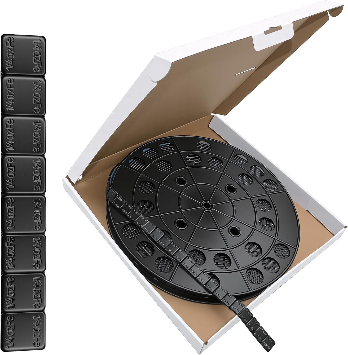 1/4OZ 850pcs, 13.2lbs/Roll Black Adhesive Stick on Wheel Weights for Dealership Workshops & Garages, Low Profile OEM Quality Tire Balancing Weights for RC Cars Trucks SUVs Motorcycles