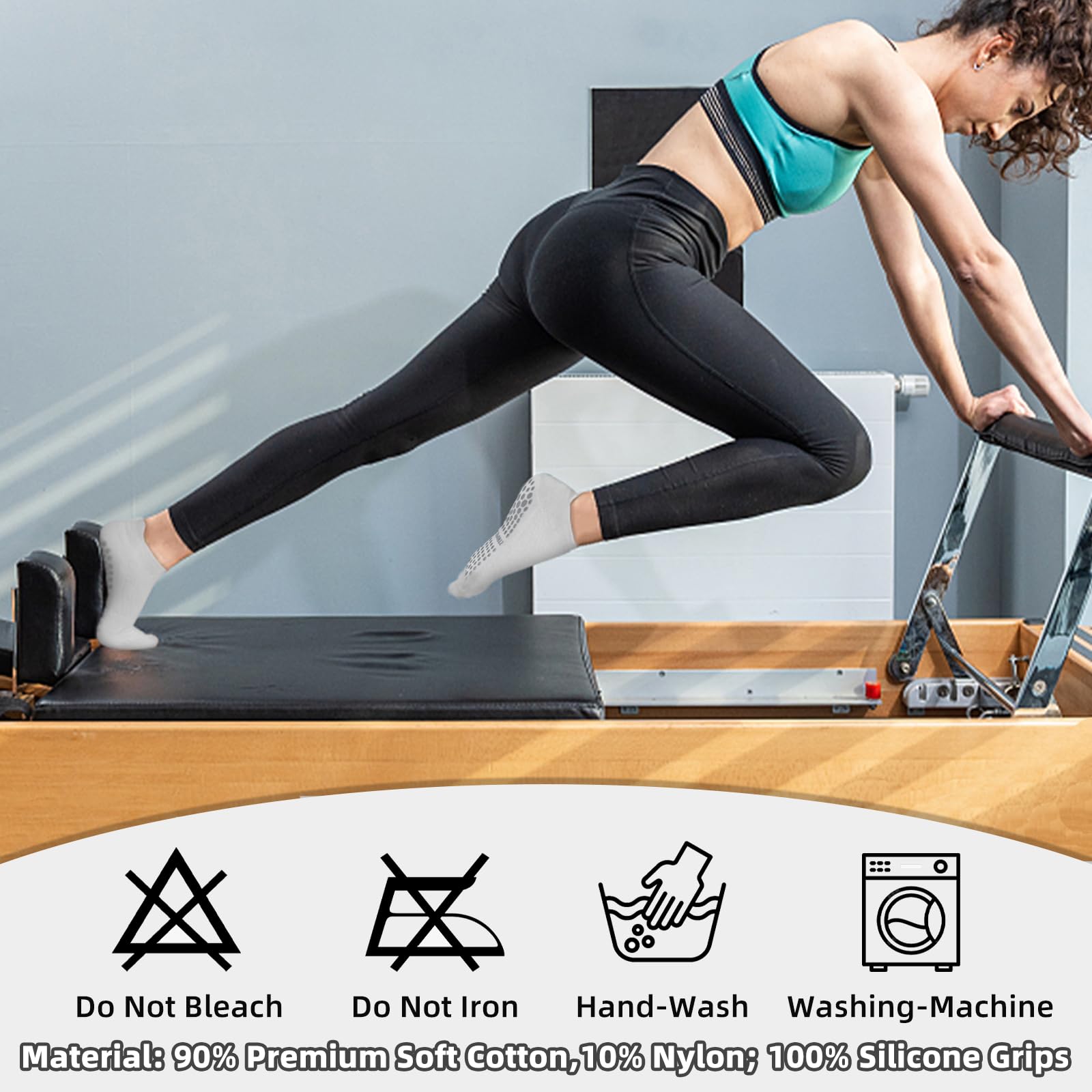 winbest 8 par skarpet antypoślizgowych do pilatesu, skarpety damskie do jogi, antypoślizgowe skarpety damskie do pilatesu, jogi, tańca przy drążku, baletu, fitnessu 35-42