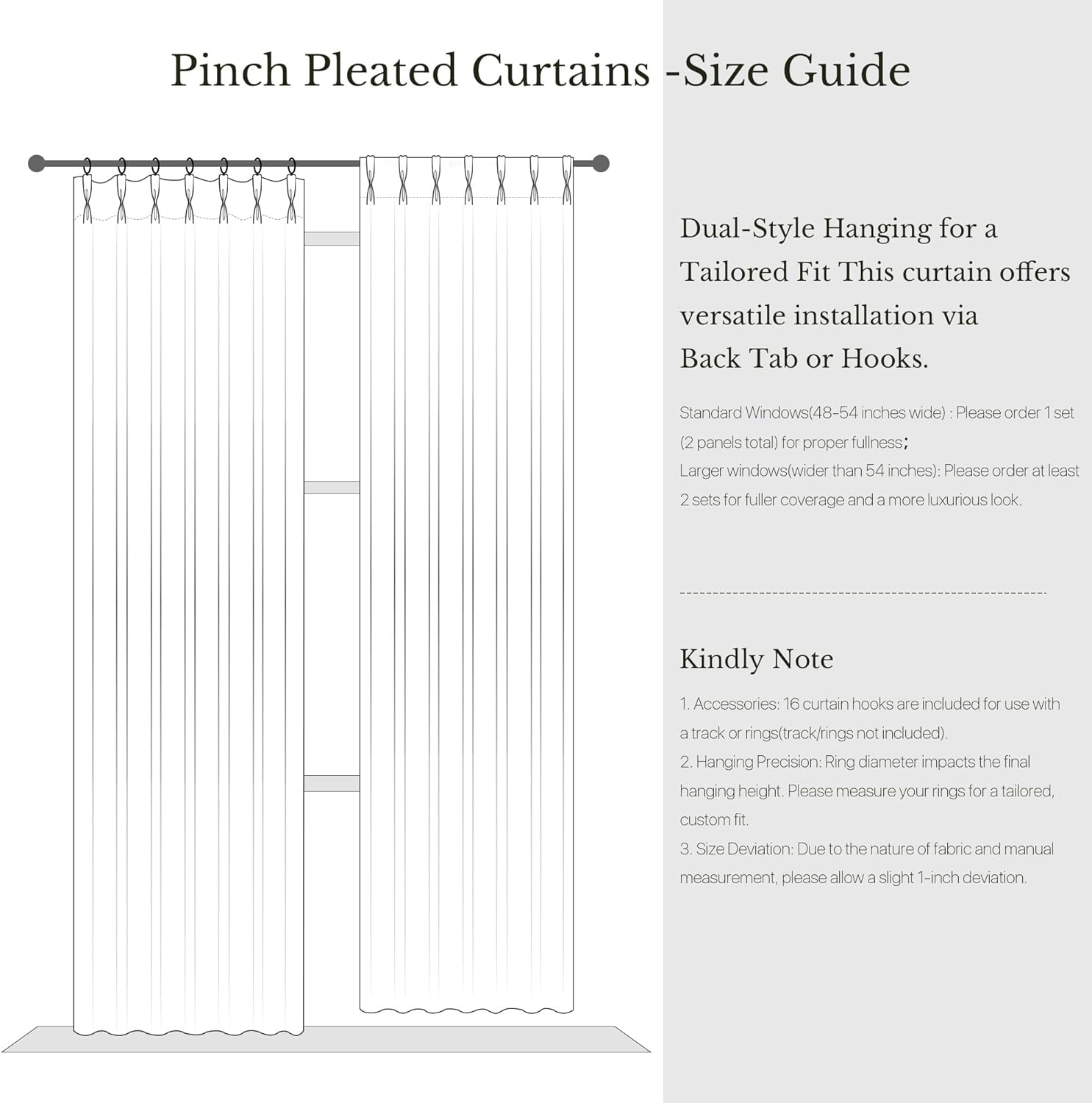 NICETOWN Heavy Linen Pinch Pleated Curtains 96 Inches Long with Hooks - Vintage Olive Green Room Darkening Drapes for Living Room & Bedroom, Energy Saving Modern Home Decor (40" Wide, 2 Panels)