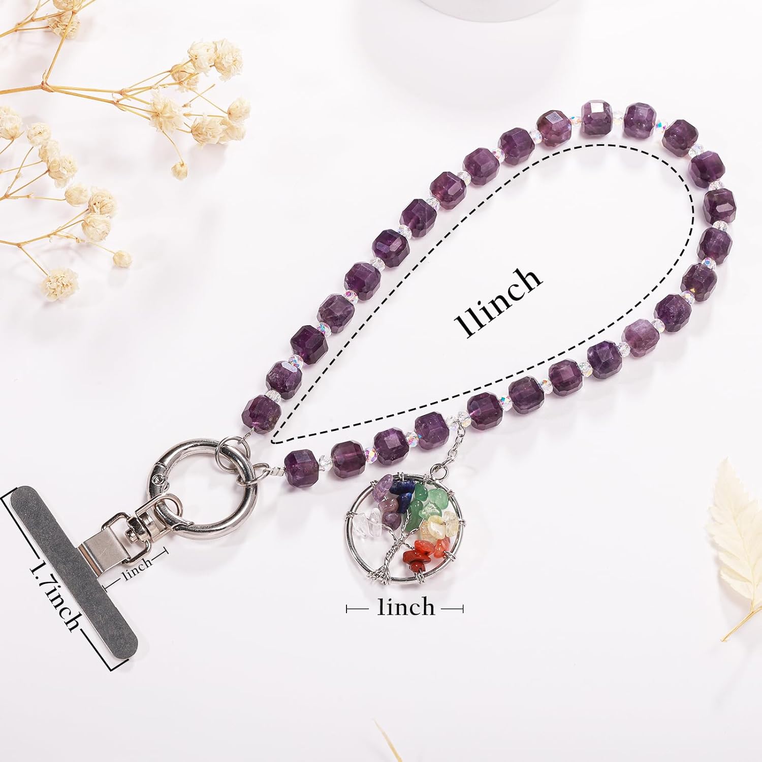 Beaded Phone Strap Crystal Detachable Wrist Lanyard Hands-Free Anti-Theft Crossbody Chain for Phone Case charm - Image 3