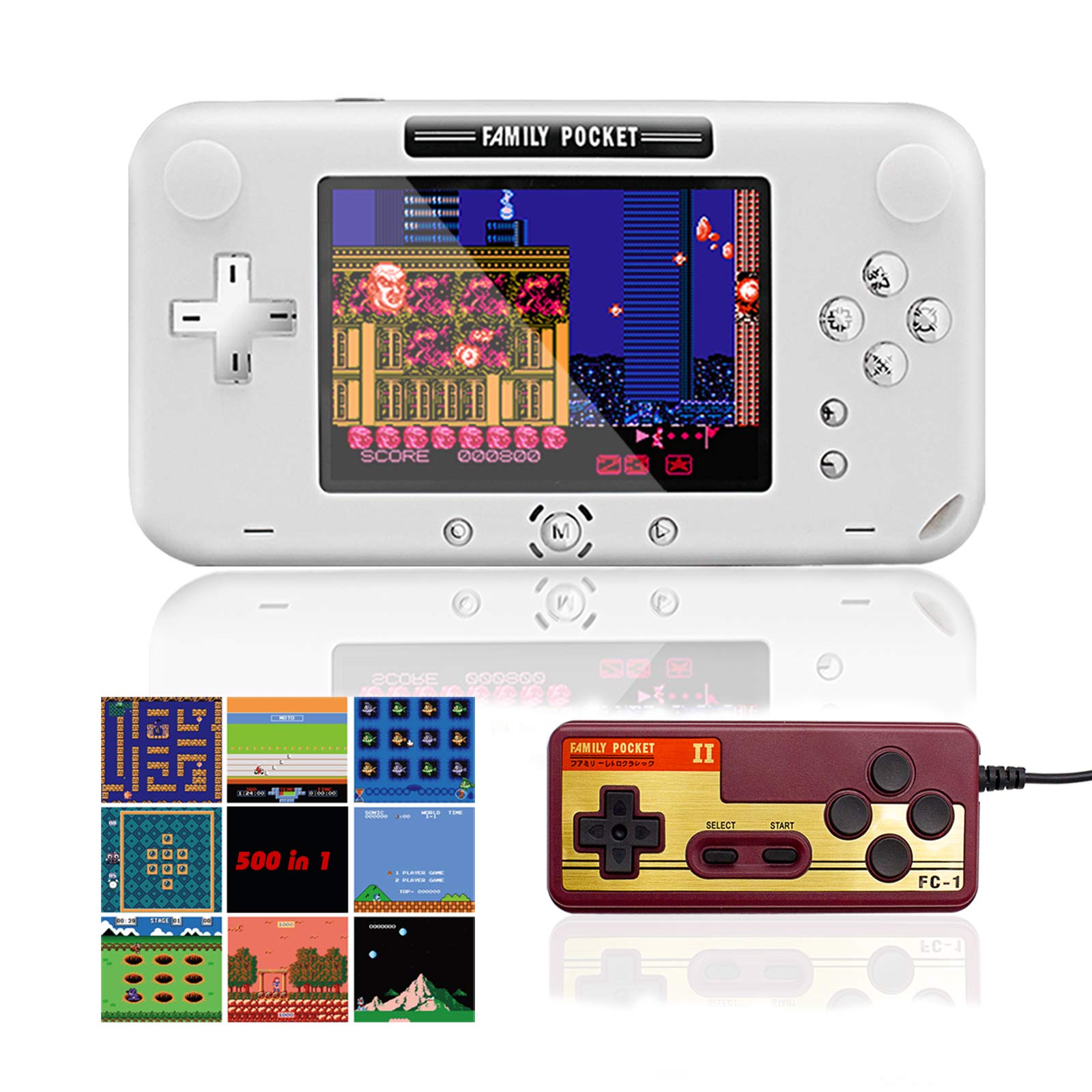 Buy EASEGMER Handheld Games Console, 500 Retro FC Games 4 Inch Video