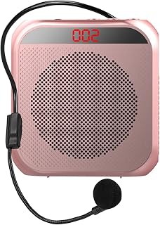 Amplificador de voz con micrófono Amplificador De Voz De 5W Y 2400mAh, Altavoz De Voz Personal Portátil Multifuncional Con Pantalla De Micrófono For Profesores Batería de larga duración, ligera y vers