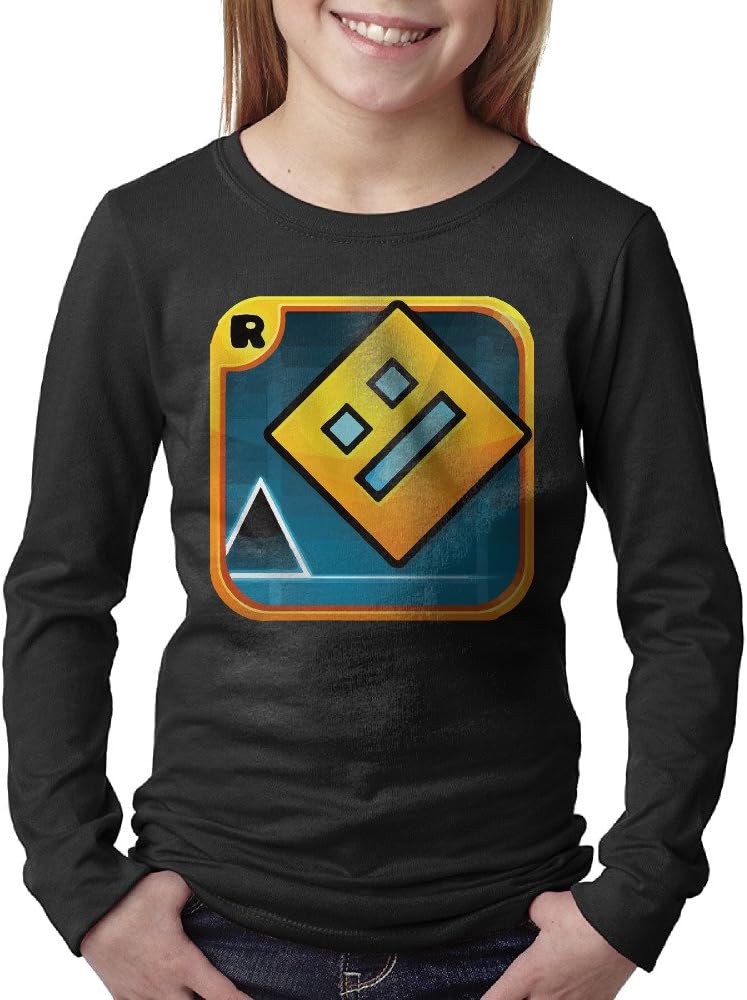 Youth's Geometry Dash Icon Long Sleeve T-shirt