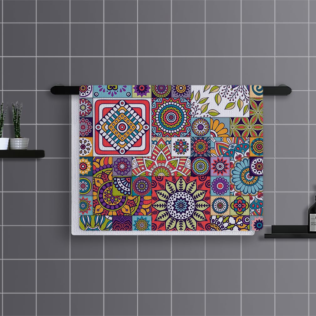 Trapos Cocina Mandarina Naranja Y Morada Paños de Cocina Suaves y Absorbentes Paños Cocina Reutilizables Trapos de Cocina para Secar Toallas Lavable Toallas de Barra Juego de 4 (40x60cm)