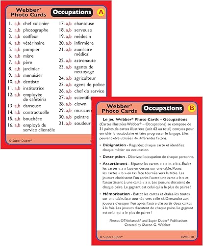 Miniatura 4 de Super Duper Publications | Webber® Ocupaciones Carreras Photo Flash Card Deck 3ª edición | Recurso educativo de aprendizaje para niños