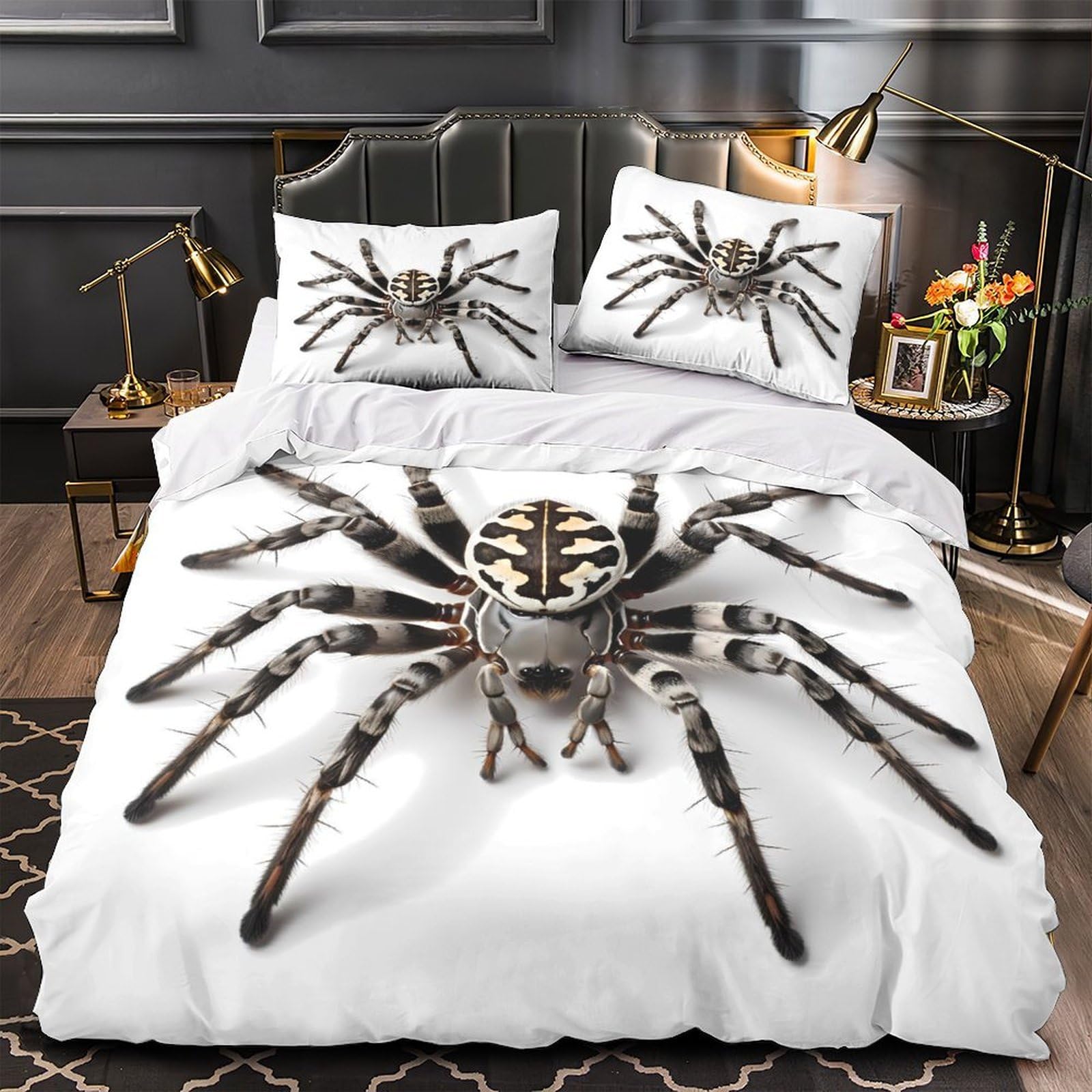 Housse de couette carlin pour une chambre d'adulte cocooning et une ambiance amusante en hiver
