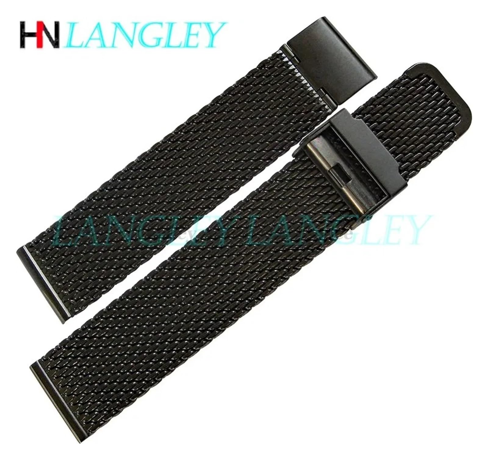XMKT Bracelet de montre milanais à mailles grossières en acier inoxydable, épaisseur de 3mm, bracelet lourd, largeur 18 20 22 24mm, avec outil, 1.0mm