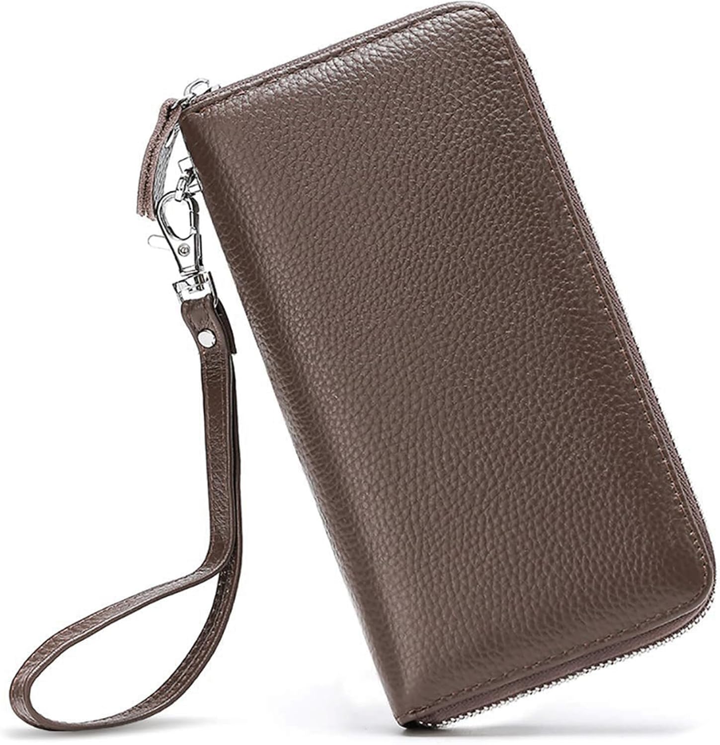 Moflycom Womens Wallet RFID Blocking Genuine Leather Zip Around Wallet Clutch Wristlet Travel Long Purse for Women