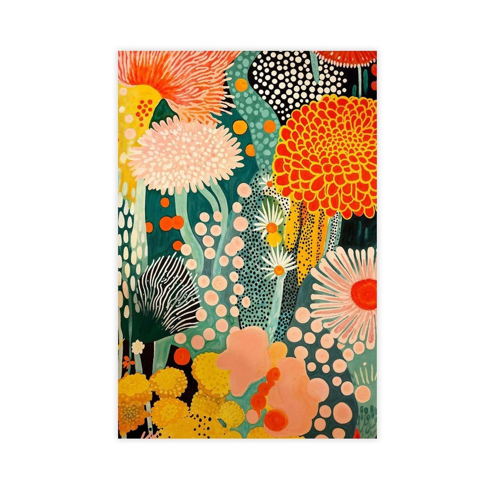 Bareronor Abstract Botanical Poster Canvas Poster Bedroom Decor Landscape Office Room Decor Gift 12" L X 18" W