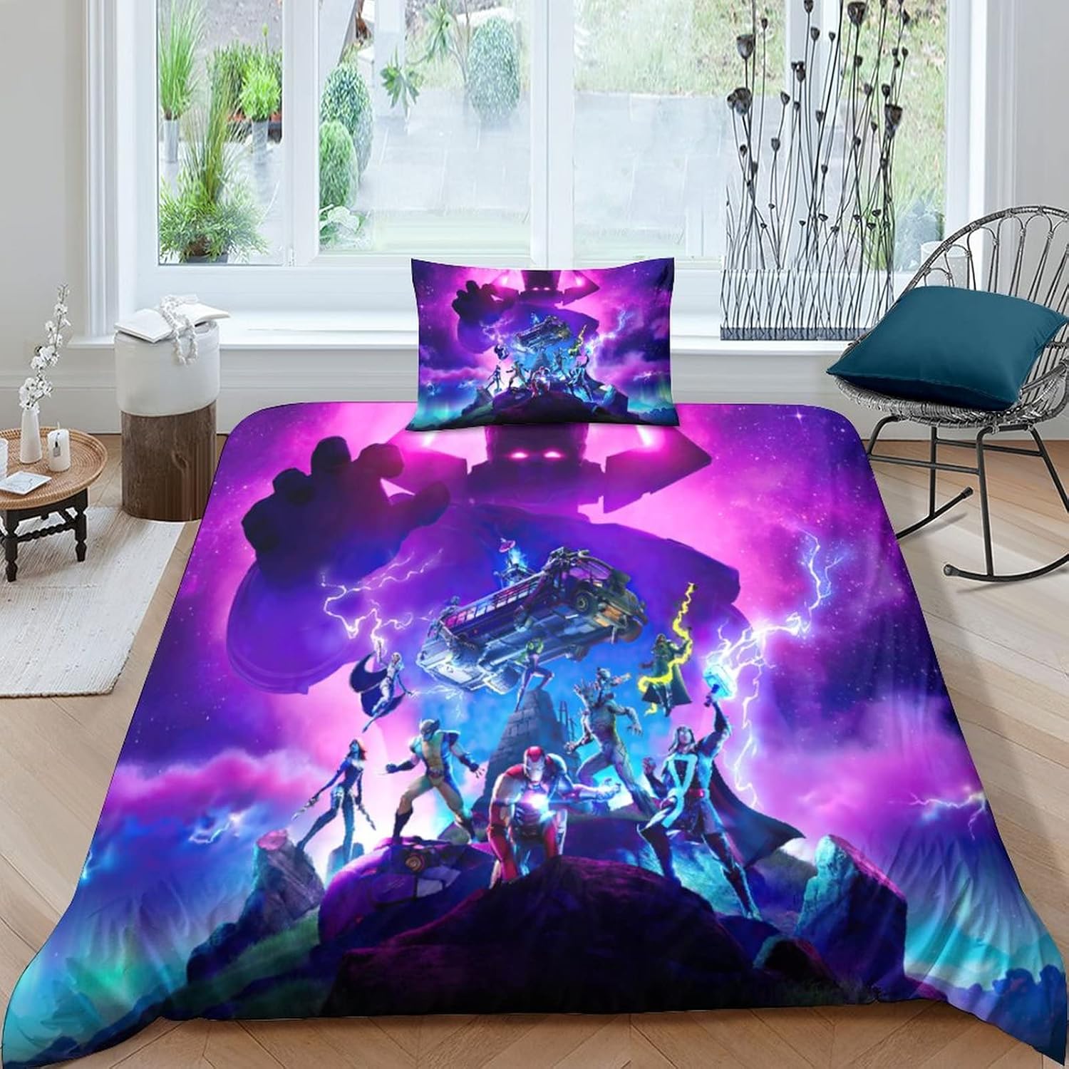 Fortnite Duvet Cover Boys Bedding Set Comforter Cover 3D Print Quilt