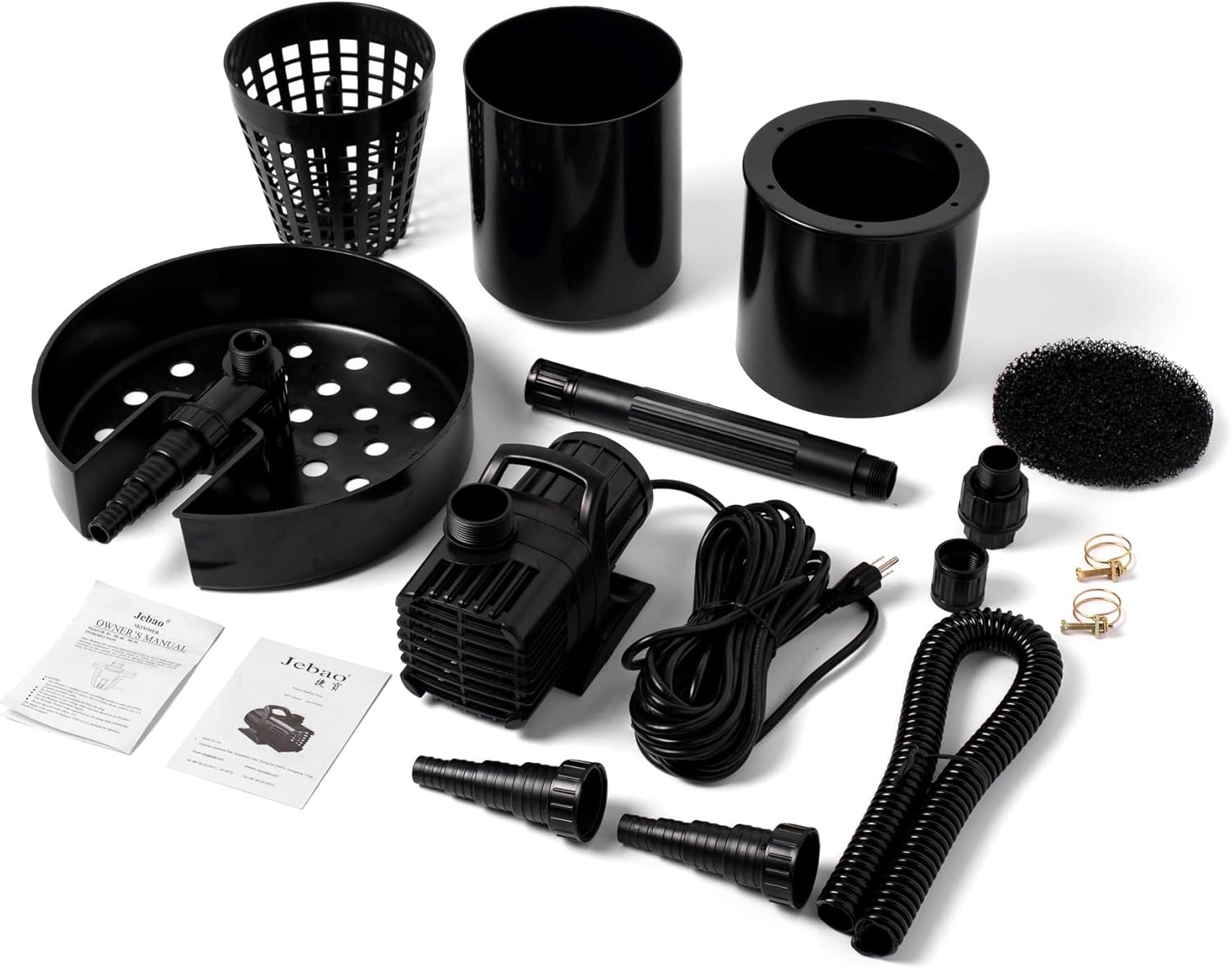 Jebao 1500gph In-pond Surface Skimmer Pump Kits, 14" to 34"