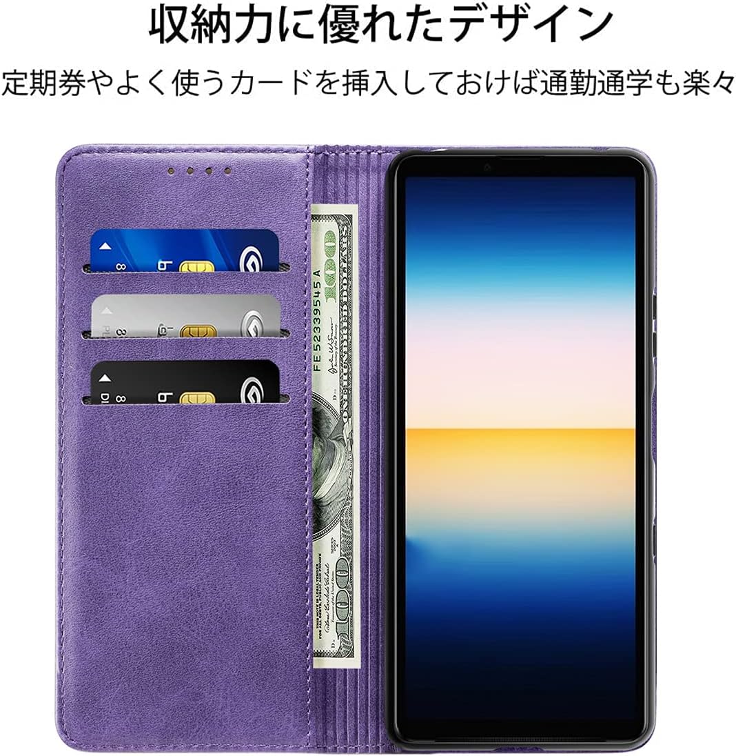 Amazon Co Jp Sony Xperia 10 Iii Sog04 ケース 手帳型 Xperia 10 Iii カバー 高質puレザー Sog04 Case ソニー エクスぺリア10 Iii So 52b 手帳 耐衝撃 内蔵マグネット カードポケット スタンド機能 便利 落ち着いた色 財布型カバー パープル 家電 カメラ