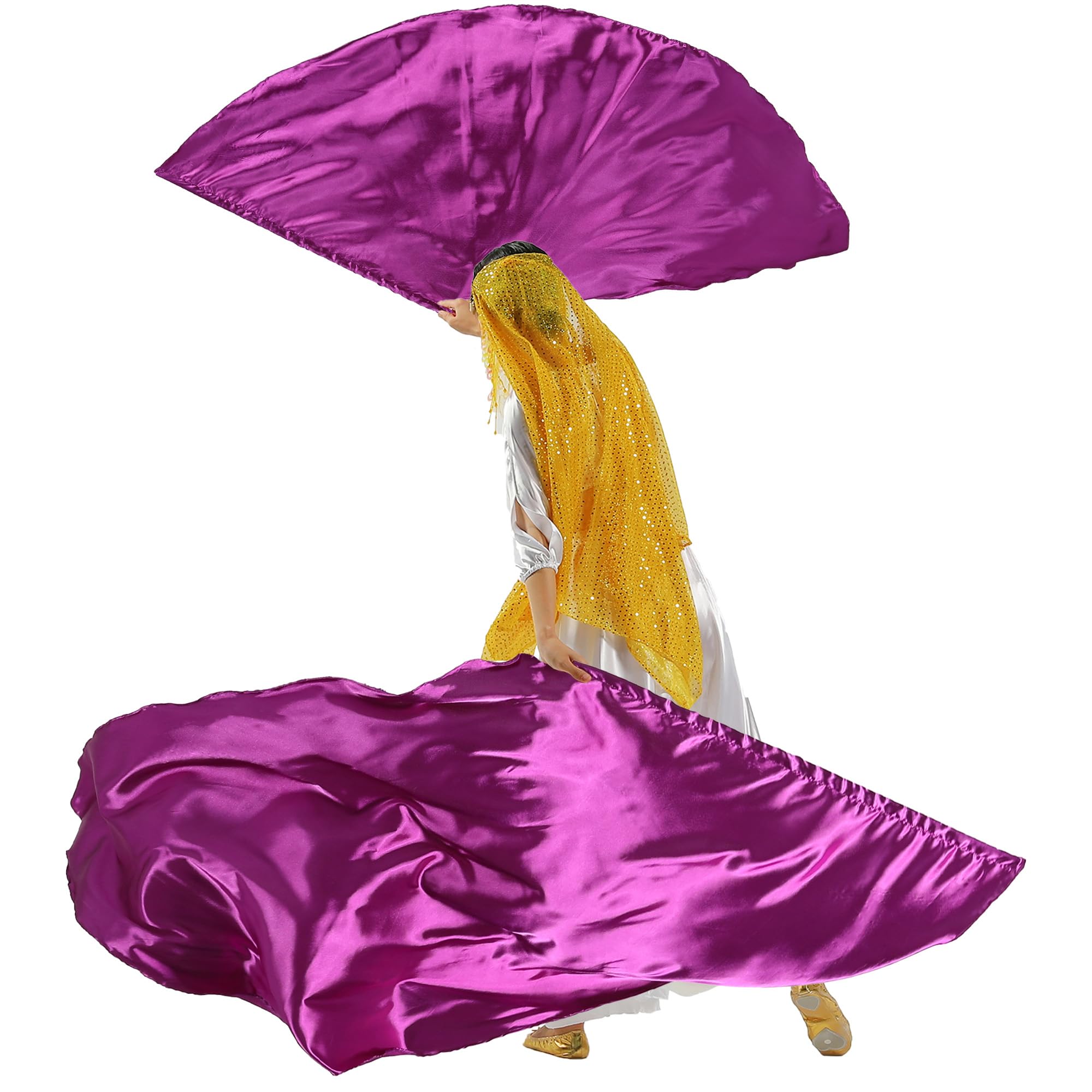 MUNAFIE Elliptic Worship Flags for Dance Praise Church Flags for Worship Banderas de Danza purple