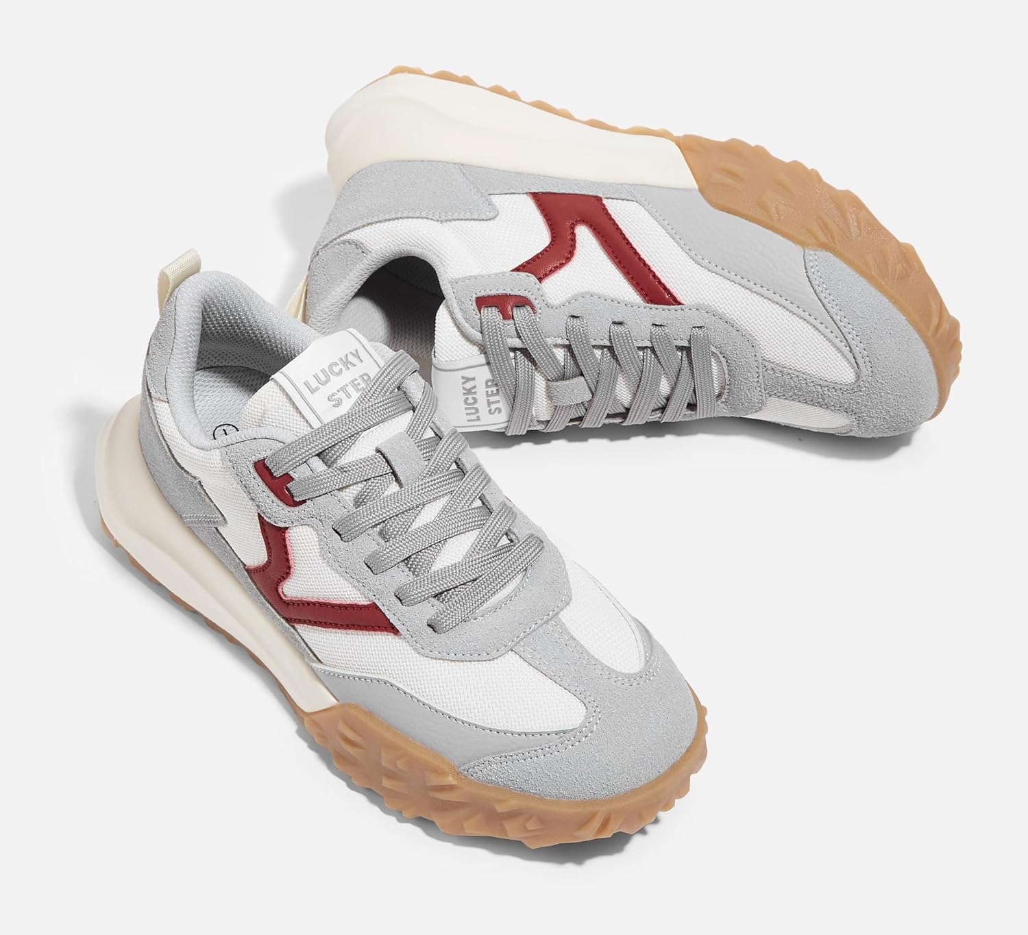 LUCKY STEP Women's Platform Tennis Walking Shoe Retro Chunky Casual Breathable Durable Deluxe Fashion Skate Sneaker - Image 6