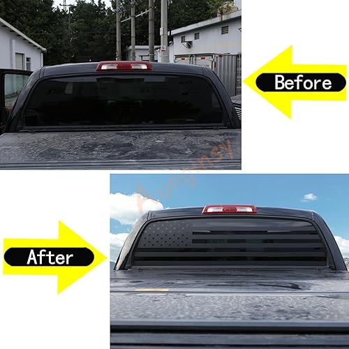 Miniatura 5 de Aunginsy Adhesivo para panel de vidrio para ventana trasera, compatible con Toyota Tundra 2007-2021, panel de ventana de puerta trasera de