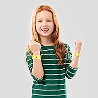 Vista 5 de WILLBOND 24 pulseras de palmadas amarillas con estrella roja para fiesta de cumpleaños de niñas, suministros de equipo de niñas, regalos de poder