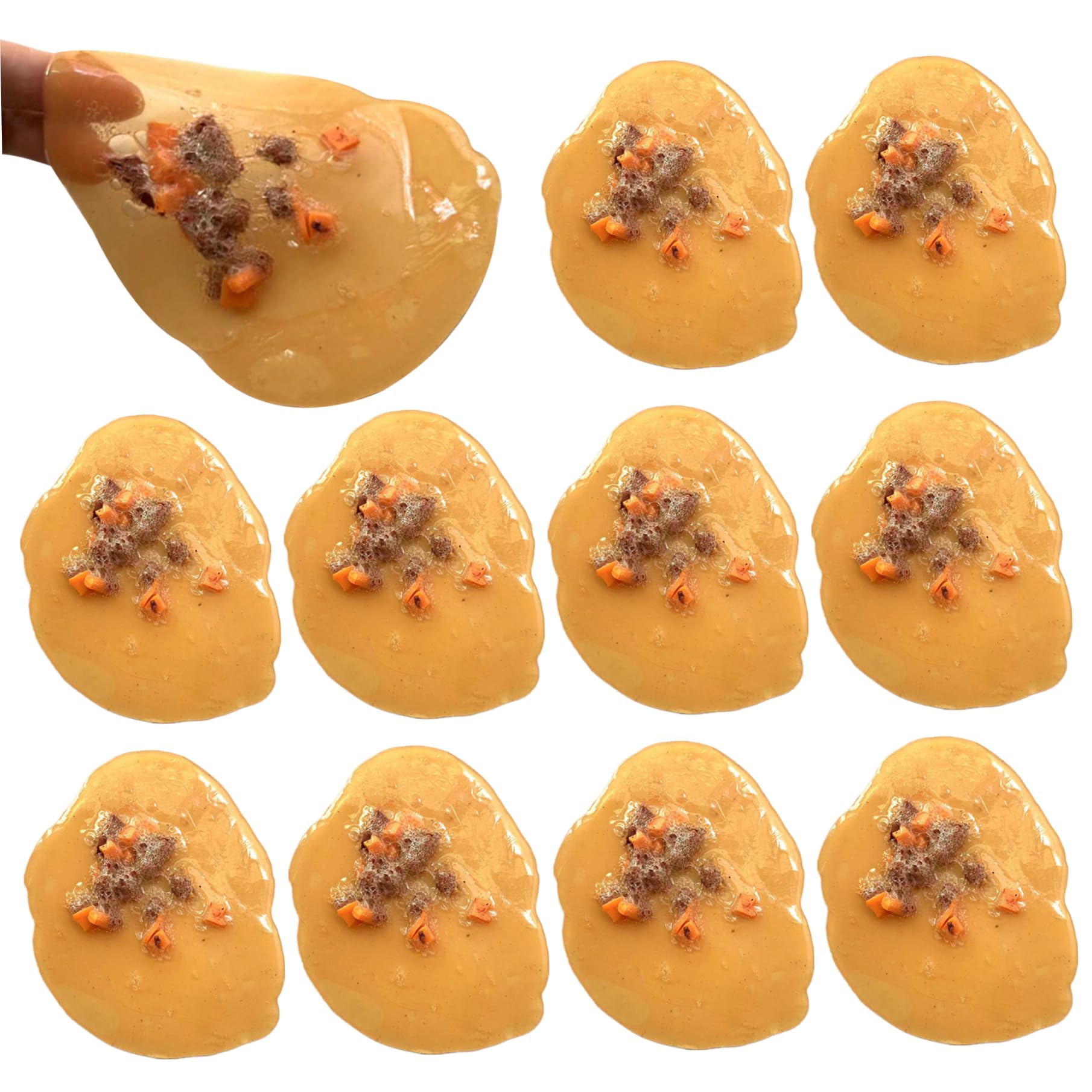 Pastoralist Fake Puke,10Pcs Fake Vomit 4'' TPR Soft Prank Toys Realistic Prank Stuff for Halloween April Fool's Day Bathroom Refrigerator Kitchen Sidewalk Bars Dining Table Party Gift