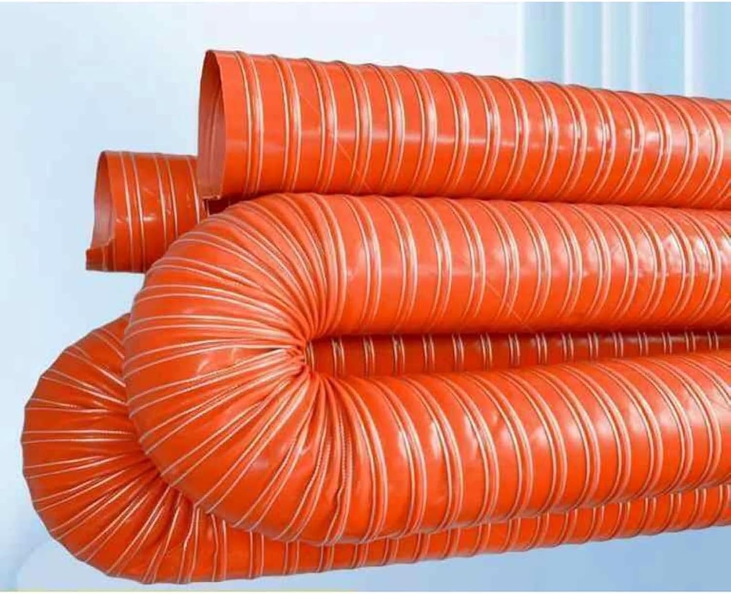 Exhaust Flexible Vent Pipe for Car Heaters/Industrial Fumes,Portable Red Silicone Air Duct Hose,Air Duct Induction Intake Pipe Hose, Dryer Vent Hose for Garage Air 80mm(3.125") L-6m(19.7ft)