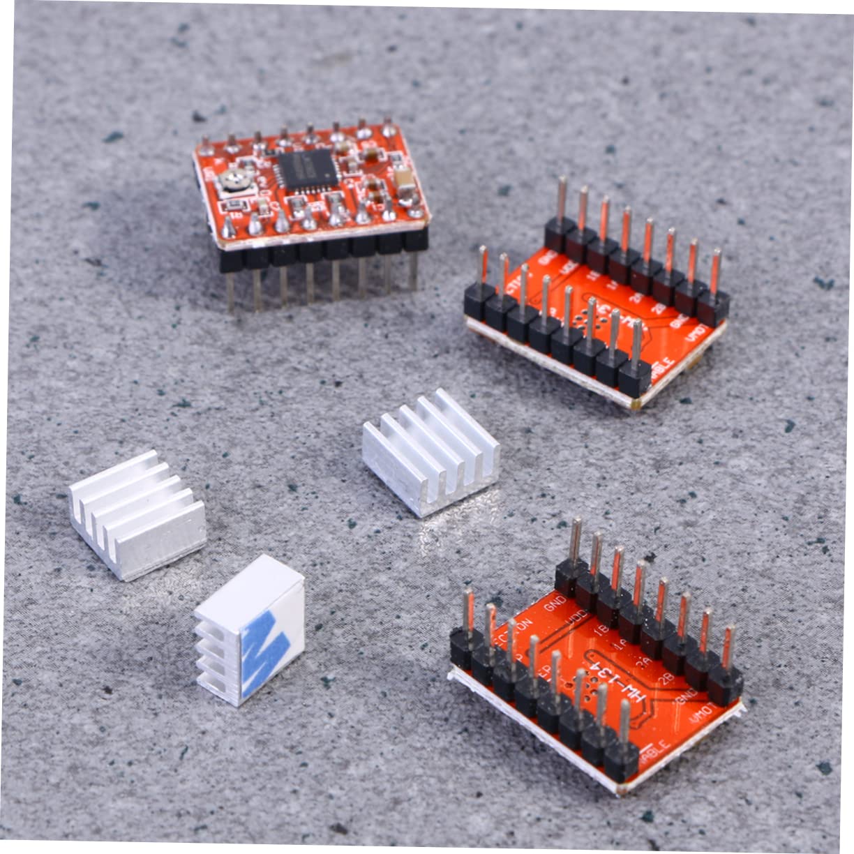 OSOLADY A4988 Stepper Motor Driver Module 3 Pack Heat Sink for 3D Printer Engraving Machine