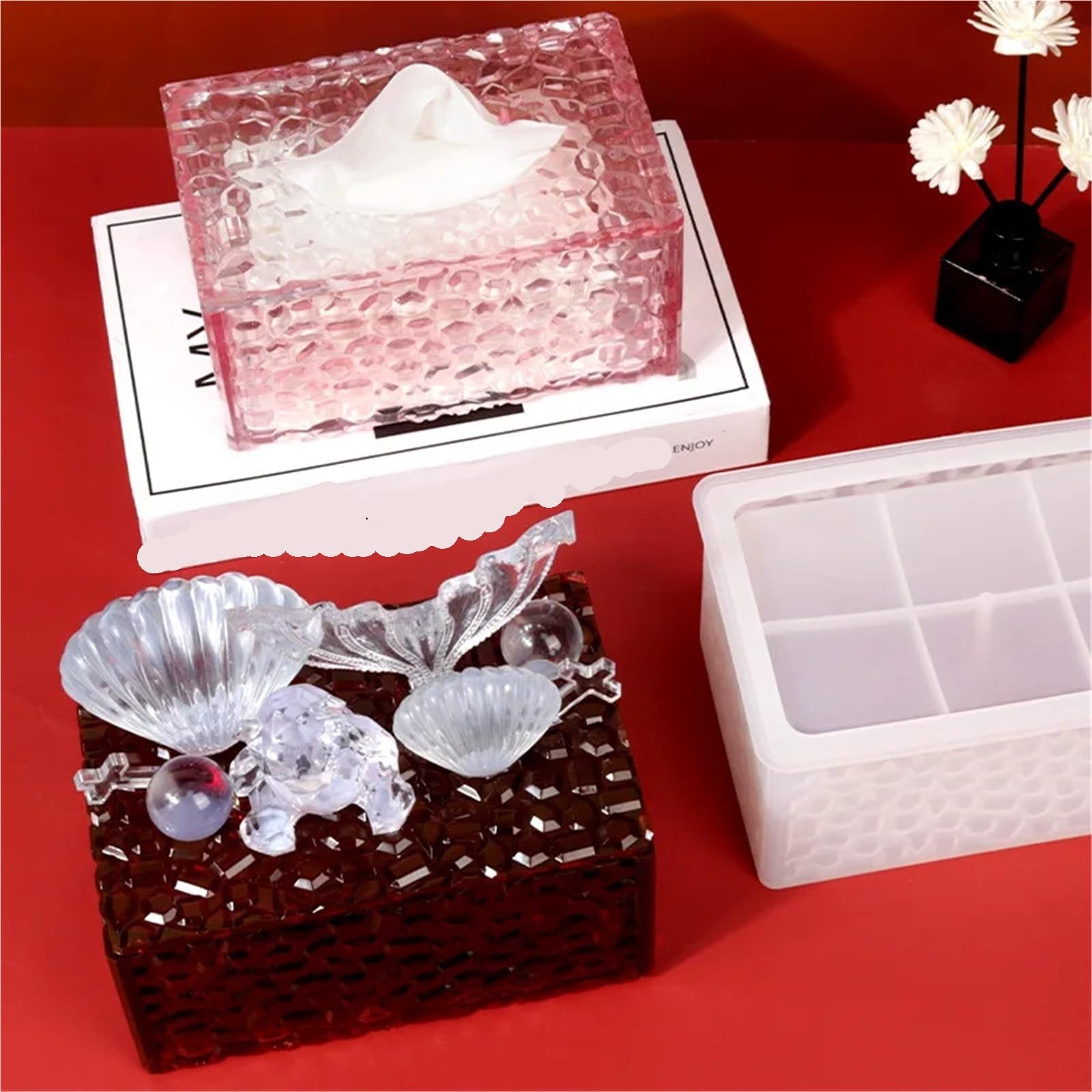 Moule Resine Epoxy Moule en Silicone avec Diamant