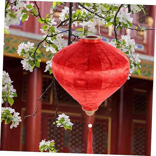 Miniatura 8 de ORFOFE Linterna vietnamita para decoración de boda, farol colgante de seda, faroles colgantes, faroles decorativos, calendario lunar para interiores