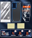 LeYi for Samsung Galaxy A53 5G Case: Samsung A53 5G Case with 2 Packs HD Screen Protectors Dual Layer Shockproof, Heavy Duty Hard PC Textured Non Slip Case for Galaxy A53, Black + Blue