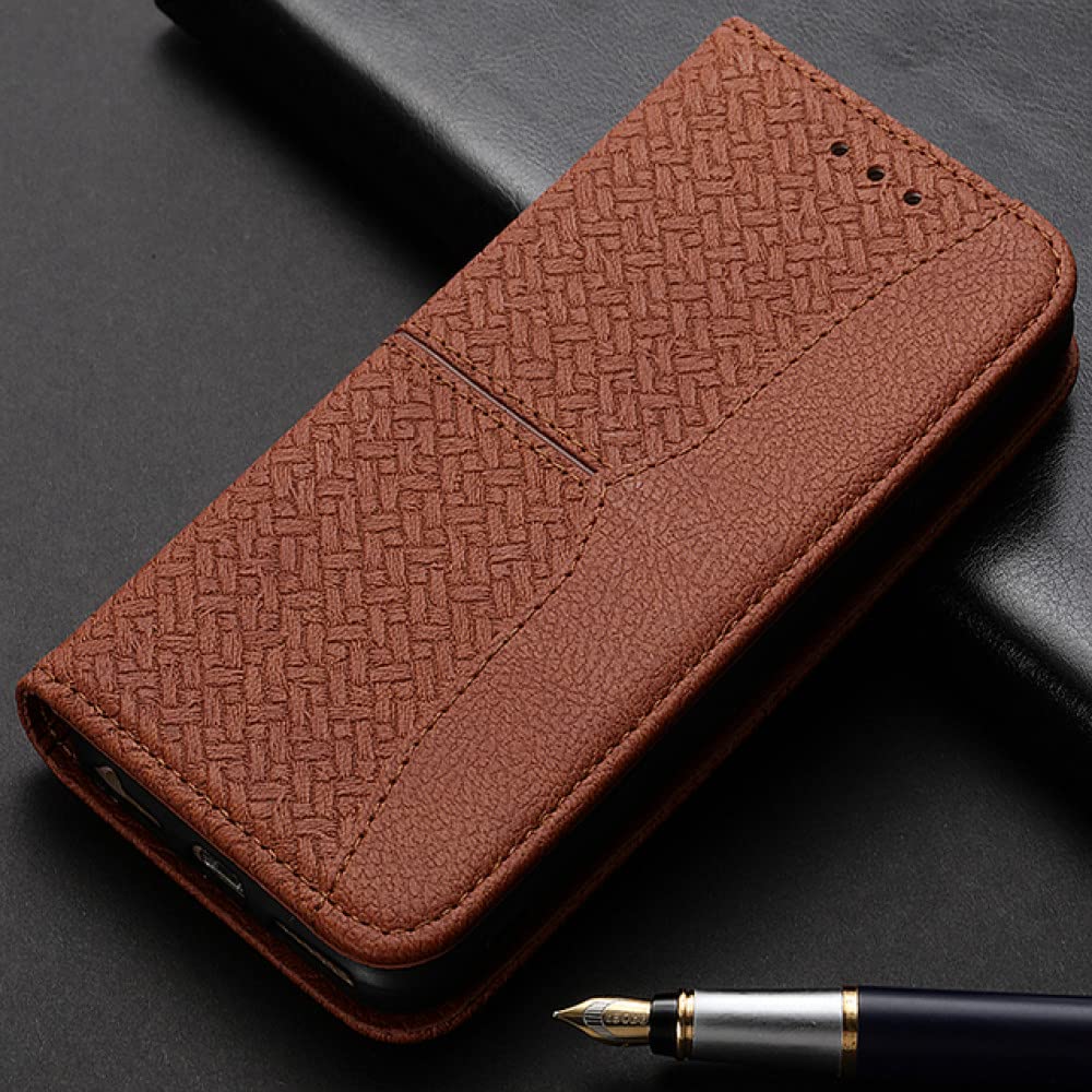 Étui portefeuille iPhone 13 Pro Max : housse en cuir auburn pour iPhone 12 14