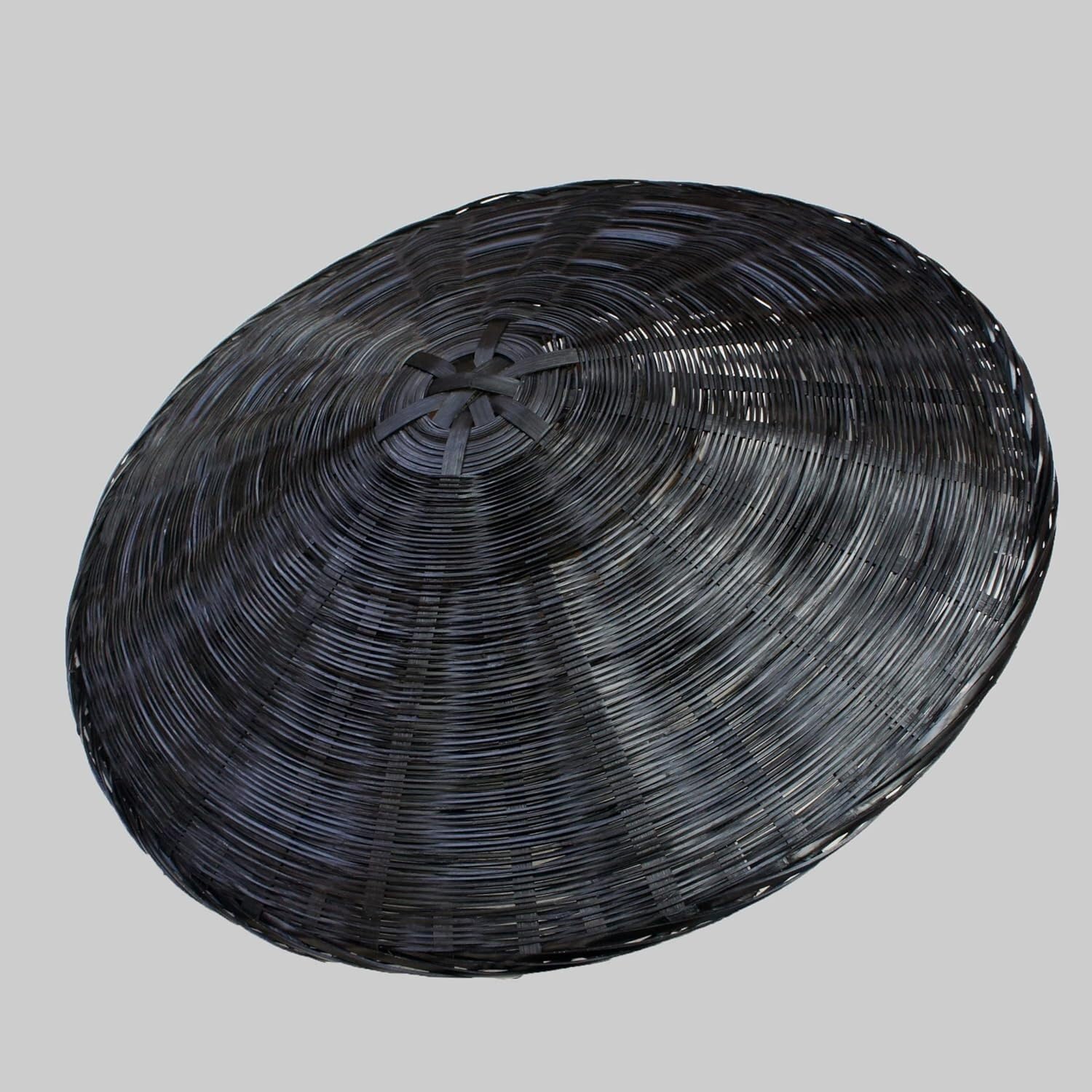 Cappello di bambù Cinese, Cappello da Cosplay Tradizionale da spadaccino Samurai, Cappello Cinese in bambù, Diametro 21" x profondità 4"(Svart)
