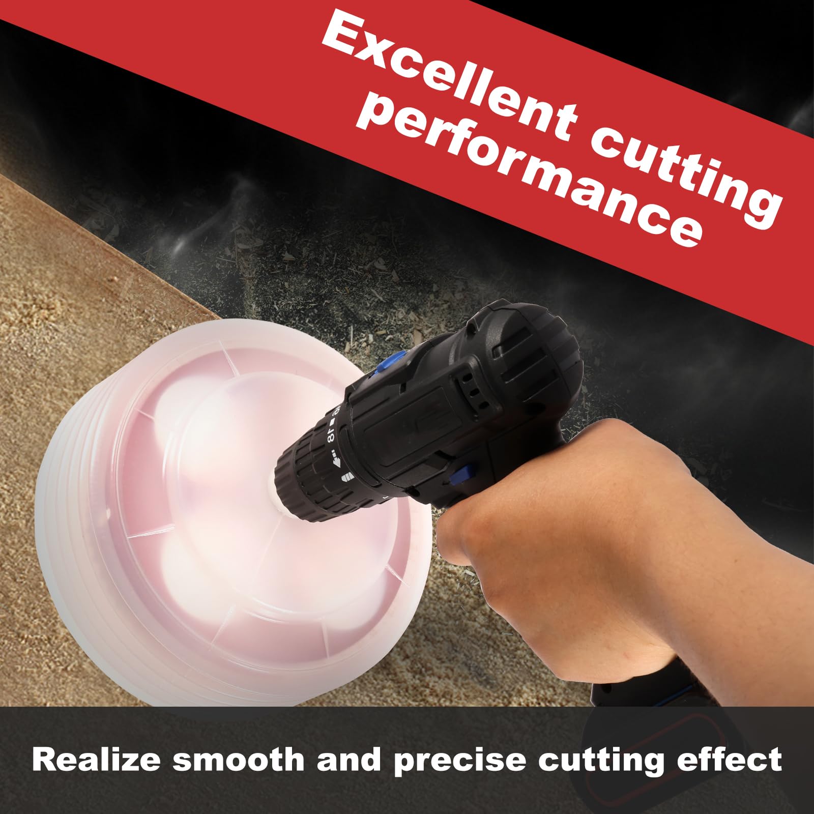 Scie-cloche De 38 Mm Avec Mandrin Robuste HSS Bimétallique Pour Bois, Planches De Cornho, Plastique, Cloison Sèche, Panneaux De Fibres