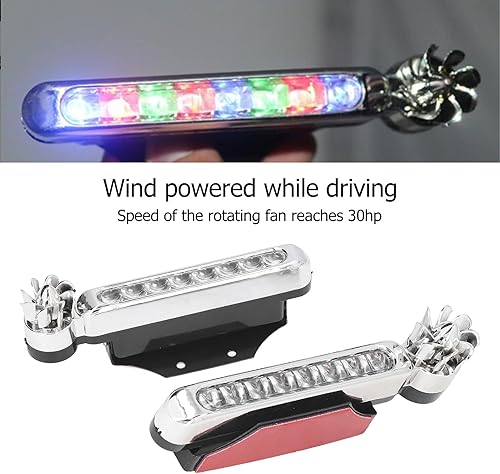 Miniatura 4 de 2 luces de circulación diurna, 8 LED, impermeables, alimentadas por energía eólica, para exteriores, luz diurna para automóvil, para automóviles,