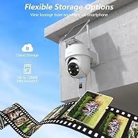 GALAYOU R1 Kültéri Biztonsági Kamera - 2K PTZ WiFi Megfigyelő Kamera Napelemes Akkumulátorral, PIR Mozgásérzékelővel, IP65 Vízálló, Színes É 7