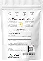 Vista 2 de Micro Ingredients Biotina 10,000 mcg con ácido hialurónico 25 mg 365 cápsulas blandas de aceite de coco virgen, liberación rápida, suministro