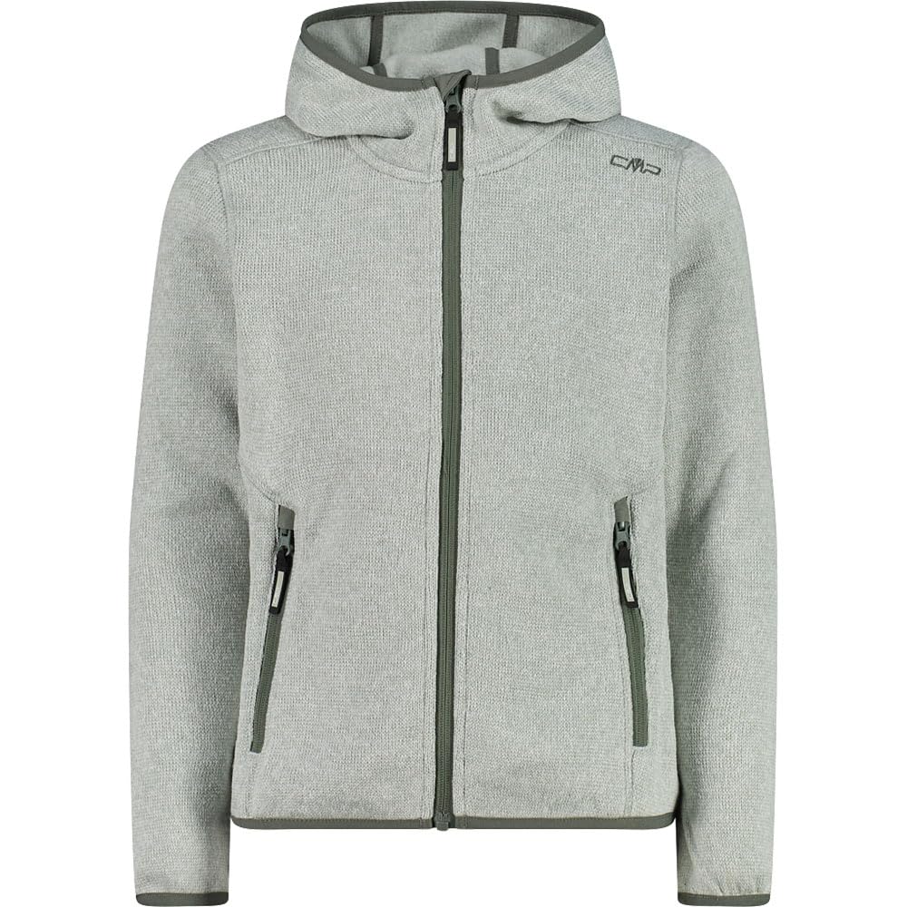 CMP Kinder Strick Fleece Jacke, pistacchio-bianco, 164