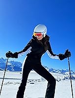 Vista 48 de GSOU SNOW Traje de esquí para mujer, traje de nieve de una pieza, para snowboard, delgado, aislante, impermeable, resistente al viento