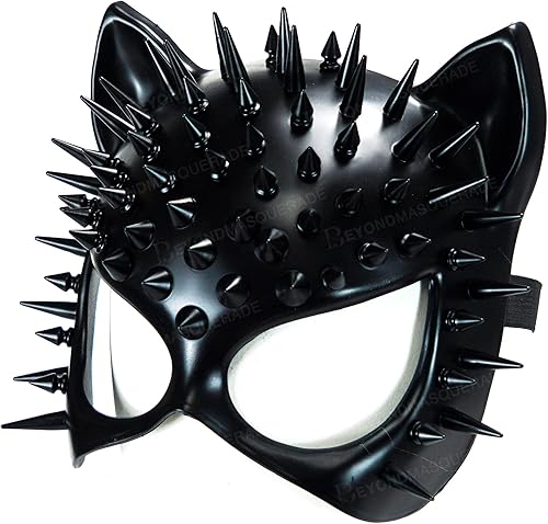 Miniatura 3 de Máscara de gato Steampunk con diseño de animal para mascarada, máscara de gato y mujer, disfraz de Halloween, cosplay, máscara de fiesta, accesorios