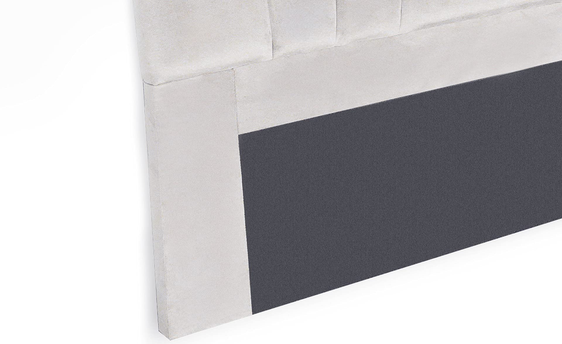 Menzzo Tête de Lit Arena 180 cm en Velours Argent – Tête de Lit Design Capitonnée pour Lit 180 cm – Déco Chambre Moderne Élégante et Confortable