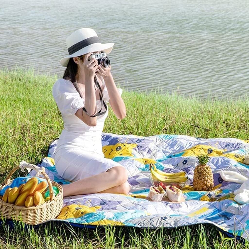 Koc Piknikowy Mata Piknikowa Zagęścić Koc Plażowy Wielofunkcyjny Koc Piknikowy Wodoodporna I Odporna Na Wilgoć Mata Piknikowa Koc Plażowy Do Parku(Large)