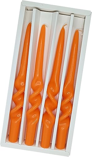 Miniatura 52 de Vela cónica en espiral torcida de 10 pulgadas, velas de colores sin perfume, velas altas sin humo para el hogar, vacaciones, boda, fiesta