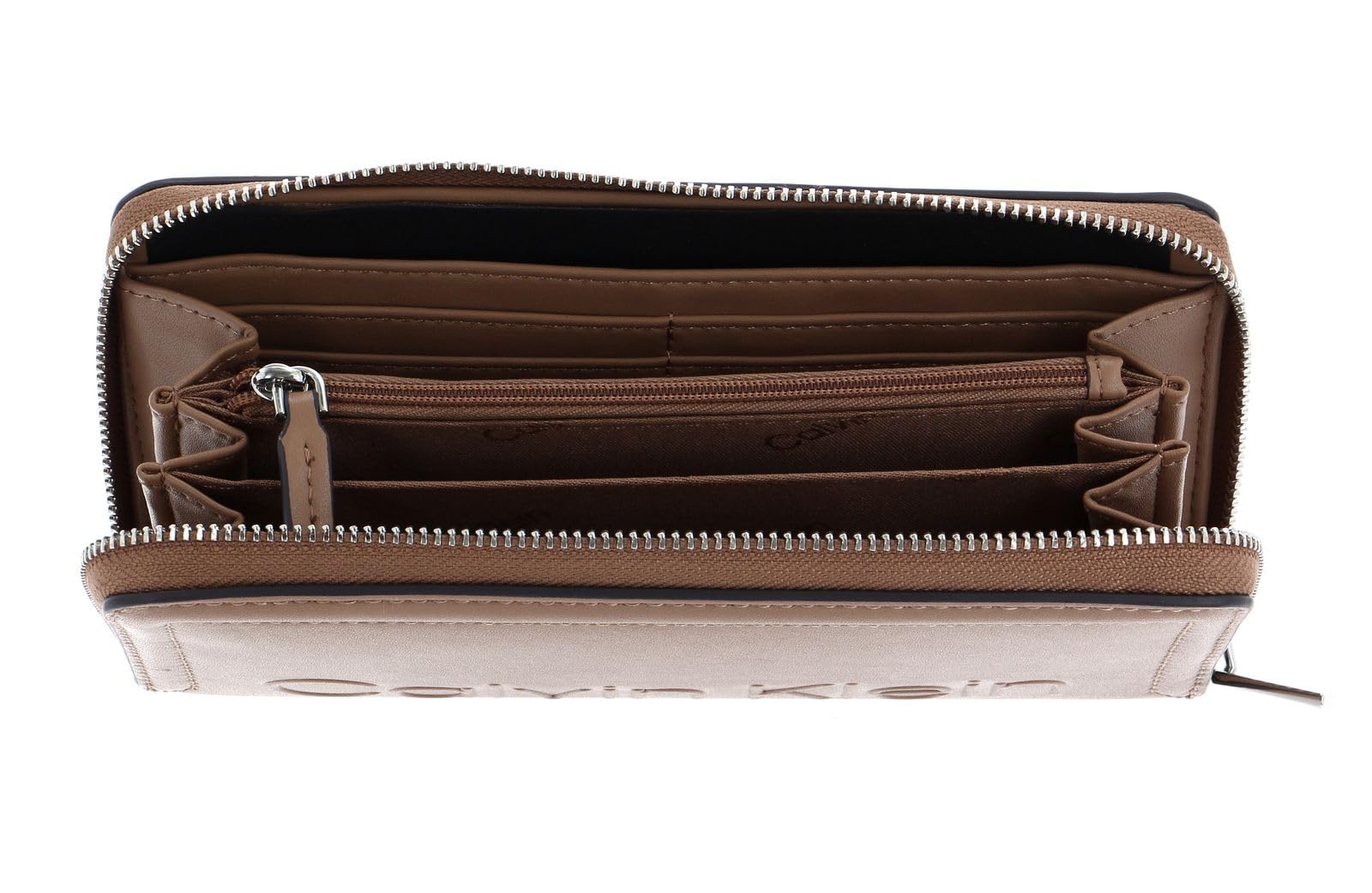 Calvin Klein Minimal Hardware Zip Around Wallet L Safari Canvas