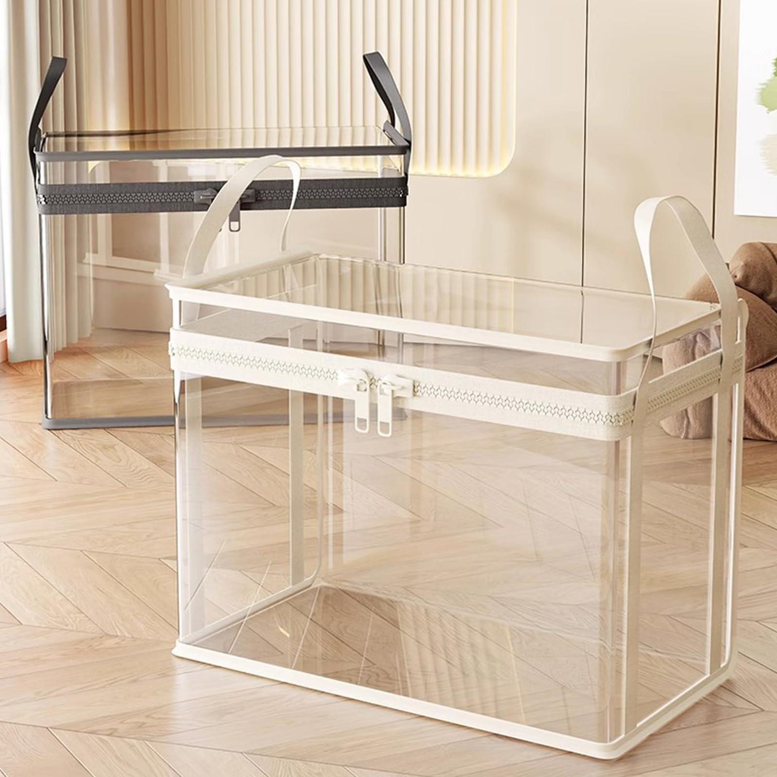Contenitore PVC Pesante 50L per Asilo Nido e Aula - Cerniere Lunghezza, Design Salvaspazio