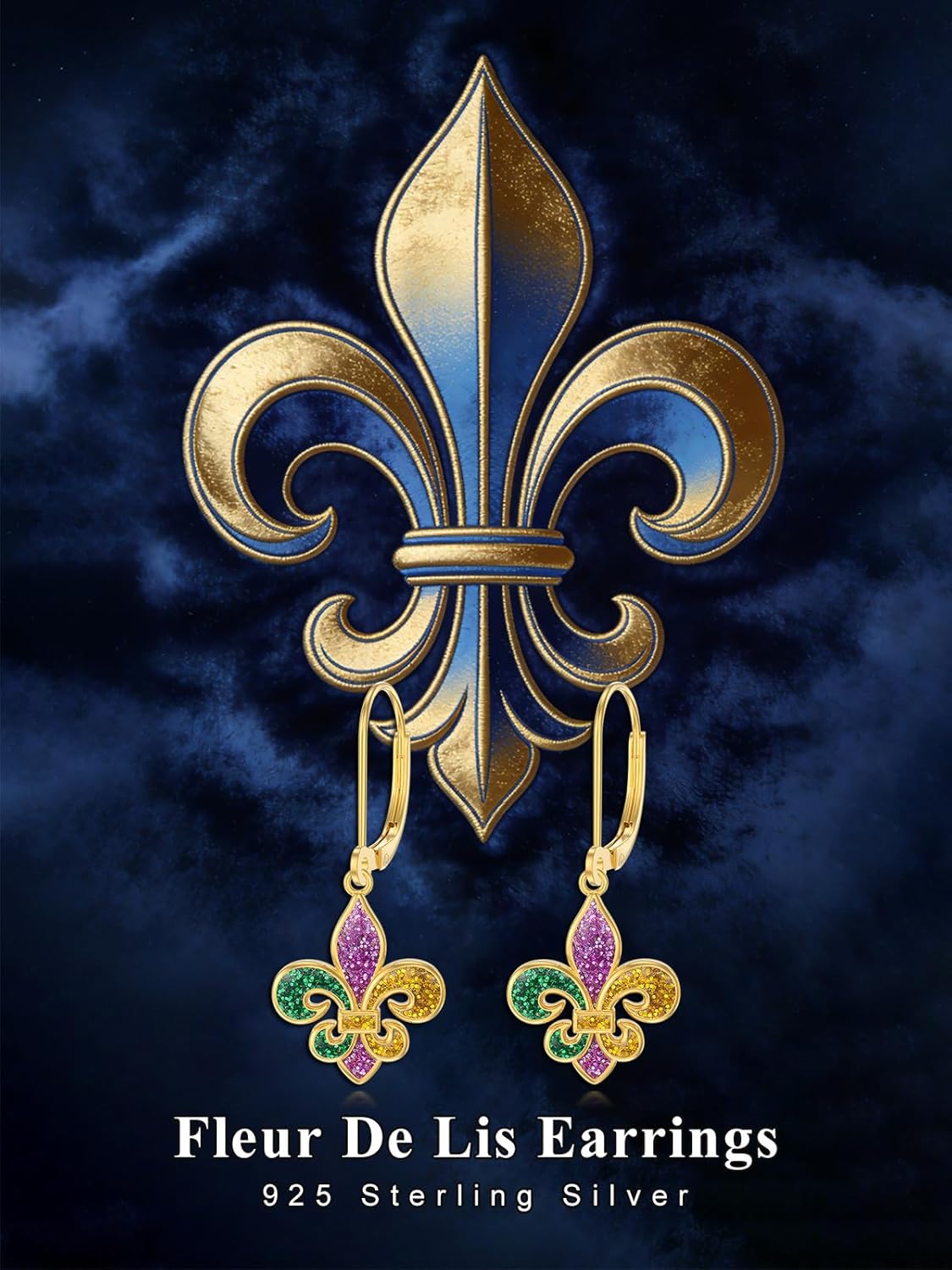 St Patrick's Earrings Four Leaf Clover/Shamrock Hat/Rainbow/Mardi Gras Fleur De Lis Earrings 925 Sterling Silver Celtic Knot Clover Dangle Earring St Patricks Day Jewelry for Women - Image 6