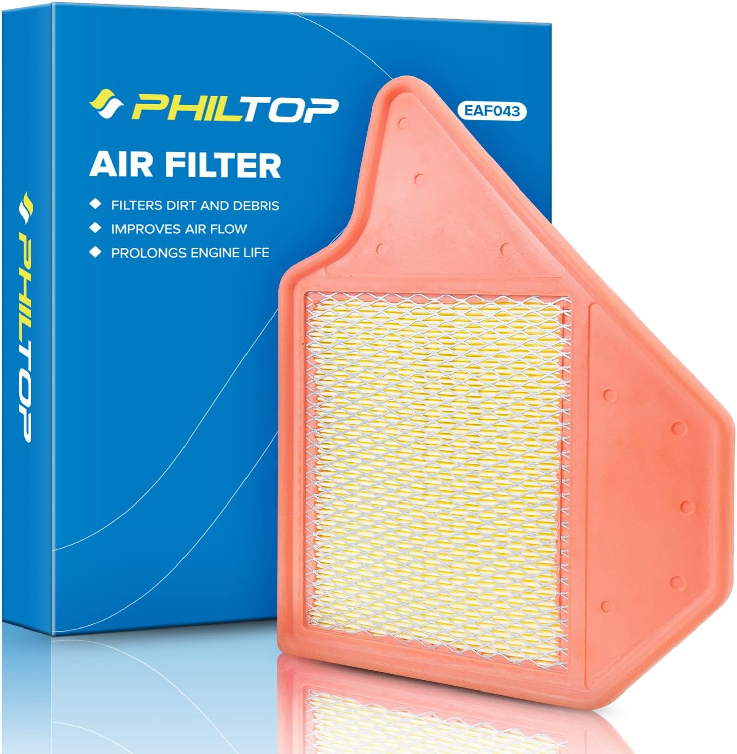 PHILTOP EAF043 (CA11050) Engine Air Filter, Replacement for